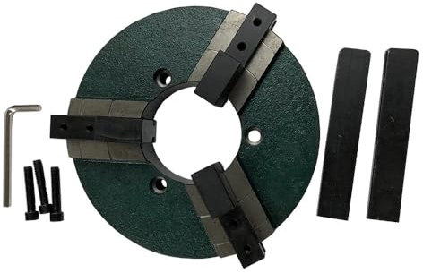 Mandrino for tornio manuale a 3 griffe WP200 da 200 mm, autocentrante, con maniglia rimovibile
