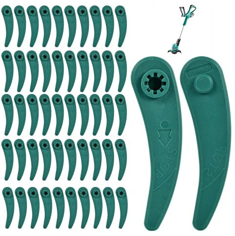 Flaveano Lames en Plastique pour Bosch Coupe-Bordure ART 26-18 LI, 50 pièces