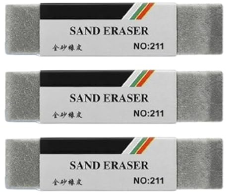 Sand Eraser,3 Präzisions-Knetradierer für Kunst - Schmutzfester Zeichenbedarf für Kalligraphie & Technisches Zeichnen ohne Schleifspuren