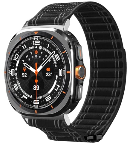 Spigen WBF0 Armband für Samsung Galaxy Watch Ultra 2/1 47mm | Atmungsaktives, sportliches Nylonarmband mit Klettverschluss für Training und Alltag, für Modelle 2026–2024