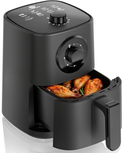 SUPERLEX Compact 2.5L Air Fryer, Healthy Low-Fat Cooking for Small Kitchens | Adjustable Timer, 80-200°C Thermostat, Detachable Non-Stick Tray, Cool-Touch Handle, Quick & Easy Meals in Minutes