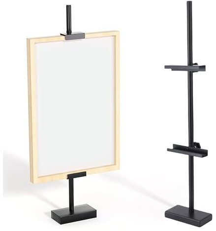 Pwshymi Tisch-Bilderrahmenständer, Metall-Eisen-Staffelei-Displayhalter, Höhenverstellbar Bis zu 29,7 Zoll, für Fotoleinwand-Kunstwerke