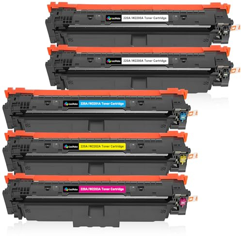 LeciRoba 220A für HP W2200A Toner für HP Color LaserJet Pro MFP 4302dw 4302fdw 4302fdn Color LaserJet Pro 4202dw 4202dn Drucker (mit Chip, 5er-Pack)