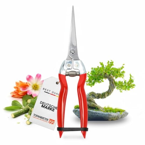 Ausdünnschere 20,3 cm, Bypass-Auslichtschere für Bonsai & Sträucher, gezahnte Edelstahlklingen, rutschfeste Griffe, Gartenschere zum Ausdünnen