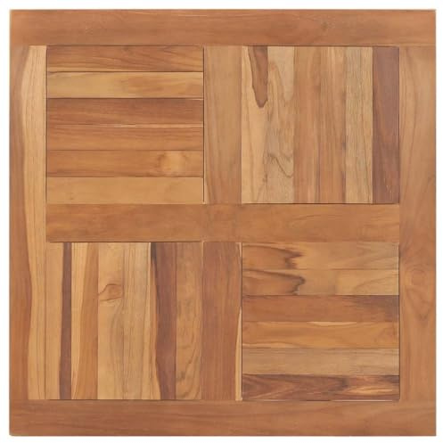Mhdvray 80x80x2,5 cm Teak Massivholz Tischplatte, fein geschliffen, Küchen- & Esszimmerplatte, Balkon Café Home Office