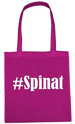 Reifen-Markt Tasche #Spinat Größe 38x42 Farbe Pink Druck Weiss