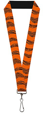 Buckle Down Unisex-Erwachsene Lanyard-1.0-Tigger Stripes Orange/Black Schlsselanhnger, Mehrfarbig, Einheitsgröße