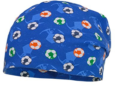 maximo Baby-Jungen Beanie Mütze, Mehrfarbig (Planet/Weiss-Fußball 88), 49
