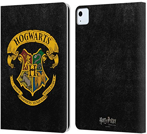 Head Case Designs Licenciado Oficialmente Harry Potter Escudo Hogwarts Piedra de hechicero I Carcasa de Cuero Tipo Libro Compatible con Apple iPad Air 2020/2022