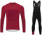 UGLY FROG Herren Fahrradtrikot，Winter Wear Outdoor Herren Radtrikot Set Fahrradbekleidung Langarm Fleece Warm Fahrrad Trikot und Radlerhose mit 3D Sitzpolster