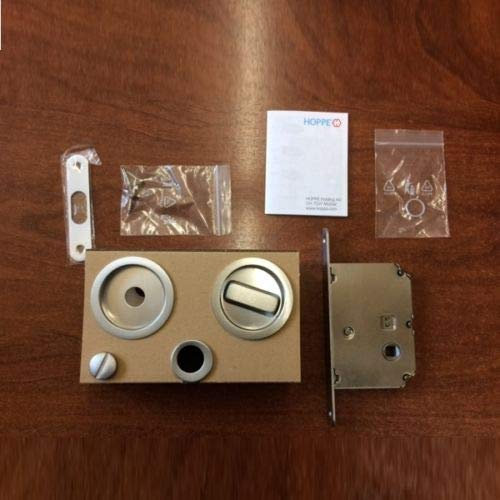 Dettagli su Kit porta scorrevole con nottolino e serratura Hoppe Tonda