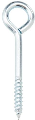 Merriway BH07290 (100 Pcs) Screw-In Vine Eyes, BZP Steel 75 mm (3 Inch) - Pack of 100 Pieces