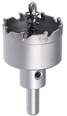 sourcing map Hartmetall Lochschneider, Lochsägen für 0,5mm-3mm Edelstahl 5mm Metallblech 45mm