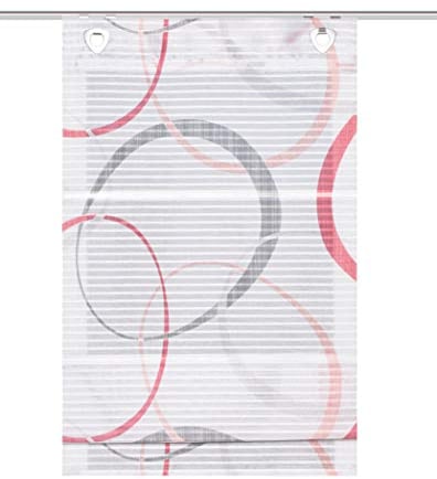 Home fashion Magnetrollo Querstreifen Digitaldruck Vitus, ROT, 130 X 45 cm