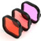 Filtri subacquei per fotocamera subacquea per GoPro Hero 8 Black Custodia protettiva copriobiettivo in rosso, rosso chiaro e magenta, accessorio fotografico professionale per correzione del colore