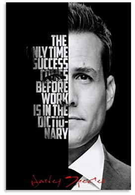 RTYHJ Harvey Specter Poster, dekoratives Gemälde, Leinwand, Wandkunst, Wohnzimmer, Poster, Schlafzimmer, Gemälde, 60 x 90 cm