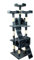 Mobiclinic® Pets, Arbre à gratter pour Chat, Modèle Tom, Grand, Grimpant, 4 hauteurs, Supporte jusqu'à 10 kg, avec Plateformes et abris, Jouet déstressant, Corde en sisal, Gris