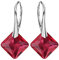 Panda-Jewellery 925 Sterling Silber Ohrringe mit Kristallen von Swarovski - Prinzessin - Scarlet - Ohrringe für Damen - Schöner Schmuck für Damen mit Geschenkbox