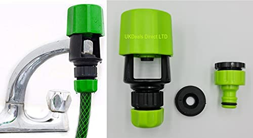 UKDD® Kitchen Garden Watering Tap Hose Pipe Snap Connector & 3/4 Adapter Tool