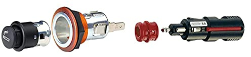 HELLA 8EZ 008 021-041 Zigarettenanzünder - 12V - Einbau - Stecker: Flachstecker - rot & 8JA 007 589-002 Stecker - 24V - Stecker: Schraubkontakt