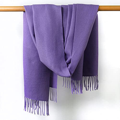 XIAOXIXI Halstuch Damen,Schals Lila Schal Quasten Nachahmung Kaschmir Tücher Und Wraps Herbst Und Winter Stola Für Frauen Geschenk