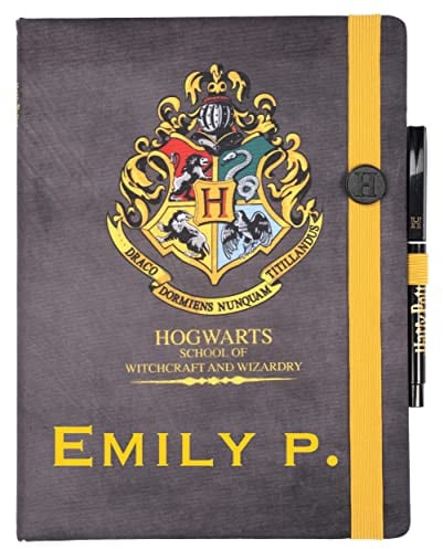Harry Potter - Personalisiertes Notizbuch - Leeres Notizbuch, Ideales Tagebuch & Notizblock Liebhaber - Schreibblock, Notizbücher A5+, 26 x 18 cm - Schwarz, Geschenke