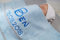 ★ Babydecke mit Namen und Datum Bestickt ★ 100% Baumwolle ★ Baby Geschenke ★ (Hellblau - Grau, 100 x 75 cm)