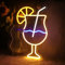 ineonlife Enseigne néon Cocktails pour décoration murale Goblet LED Bedroom Sign Lights USB Neon Lights Enseigne pour Cheers Neon Bar Signs for Man Cave Hotel Cafe Pub