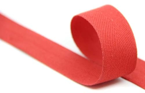 15mm | 5m Köperband | Nahtband | Farbauswahl I 78% Baumwolle | (rot)