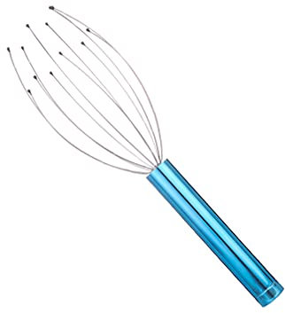 Ciieeo Head Massager Claw for Scalp and Hair Stimulation, Portable Head Scratcher for Deep Relaxation,No Battery Required, Blue