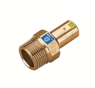 Sanpro Pressfitting Kupfer Einsteckstück mit Außengewinde, Größe V 12-1/2'' (Kupfer Gas Wasser Trinkwasser Heizung Sanitär Fittings Fitting Kupferleitung) Größe: V 12