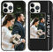 Yoedge Personalisierte Handyhülle für Apple iPhone 13 Pro Max Hülle Personalisiert 6,7, Schwarz Schutzhülle mit Selbst Gestalten Eigenem Foto Bedrucken Bild Text Hülle für iPhone13 Pro Max