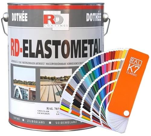 RD Coatings 1L Farbe Metallschutzfarbe Metallschutzlack | RAL 9003 Weiß | Dicht | Anti-Rost | Unterbodenschutz Überlackierbar | Wetterfester Wetterbeständig Lack | für Stahl, Metall, Aluminium