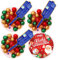 3x 84g bunte Schokokugeln aus Milchschokolade I ca. 45 Stück I Fair Trade Kakao I Ideal als Weihnachtsteller und Adventskalender Füllung, für Nikolaus Geschenke I mit OYOY Weihnachtssticker