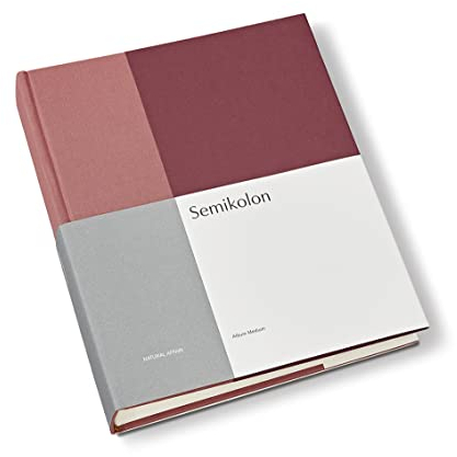 Semikolon 368745 Foto-Album Medium Natural Affair - 21,1x25,5 cm, 80 Seiten cremeweiß, für 160 Fotos - Blossom