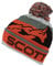 Scott Team 40 Beanie Orange - Warme stylische Bommelmütze, Größe One Size - Farbe Magma Red - Grey Green