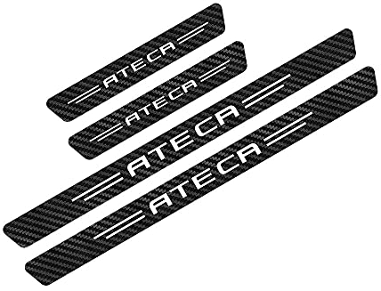 4Stück Auto Einstiegsleisten Schutz Kompatibel Seat Ibiza Leon Arona Ateca,Anti Scratch Türschweller Schutz Leisten Auto Zubehör Kohlefaser Auto Aufkleber Kratzfest Lackschutzfolie,Ateca