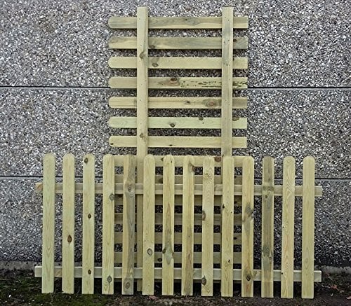 Wooden Picket Garden Fence Panel 90cm (3ft) Tall x 1.8m (6ft) Long - Hand Built Pressure Treated Wood - Choose Your Quantity! (9)