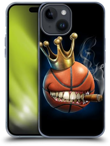 Head Case Designs Offizielle Tom Wood König des Basketball Monster Soft Gel Handyhülle Hülle kompatibel mit Apple iPhone 15