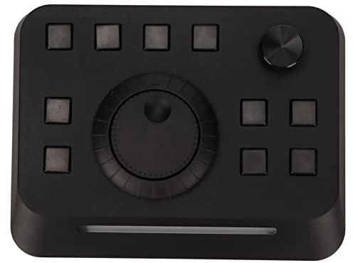 Bewinner Controller per L'editing di Foto Video, 10 Tasti di Scelta Rapida Personalizzati, Controller per Clip Video Personalizzato con Barra Luminosa per Tavoletta Grafica da Disegno per PC