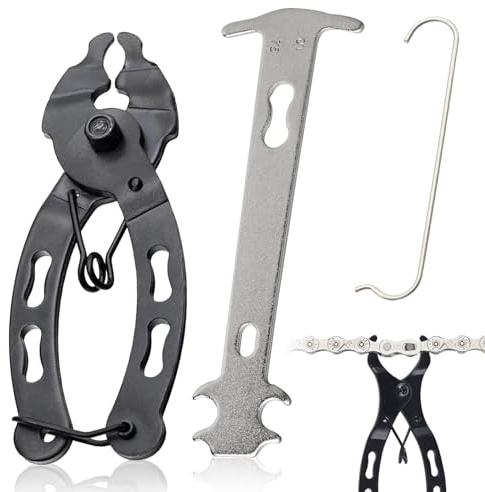 Uirheurd Alicates de Cadena 3 Piezas Separador de Cadena para Bicicleta Alicates de Cadena de Bicicleta Herramientas Bicicleta 3 en 1 Kits Cadena de extracción portátil para Bicicleta de montaña