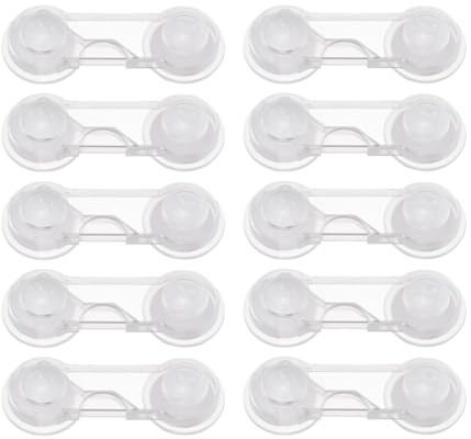 OARCO 10er Pack Baby Türsicherung Schranksicherung Schubladensicherung Kindersicherung Türriegel, Aufgerüstete Version (Transparent)