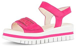 Gabor Damen Riemchensandalen, Frauen Sandalen,offene Schuhe,Strandschuhe,Sandaletten,Sommersandalen,bequem,flach,Sommerschuhe,pink,40 EU / 6.5 UK