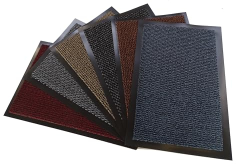 MERTEX Zeitlose Schmutzfangmatte Türmatte Sauberlauf Schmutzmatte Fußabstreifer für Flur Eingangsbereich Haustür innen und außen (Dark, 120 x 200 cm)