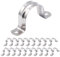 SUPERFA 20 Pcs 60mm U-Shaped Pipe Strap Clamps, 304 Stainless Steel Hose Wall Clips for Water and Gas Pipes