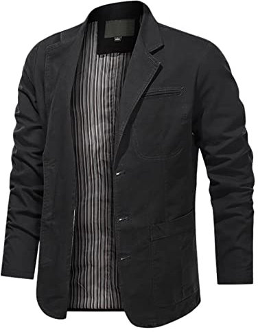 BIISDOST Slim Fit-Blazer Für Herren In Übergröße, Lässiger EIN-Knopf-Blazer – Modischer Anzugsakko Leichter Sommeranzugsmantel Klassisch Hochzeit Schalkragen Bequeme Schmale Passform