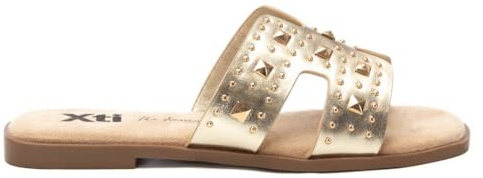 XTI - Sandalen Damen Gold - Bequeme und vielseitige Schuhe - Casual Mode - Modell 14401603 (Größe 38)