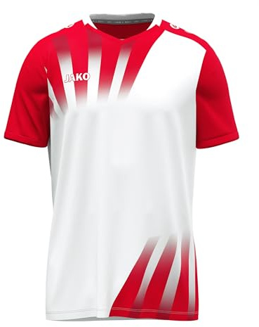 JAKO Unisex Kinder Trikot Vintage, Kurzarm, weiß/rot, 140