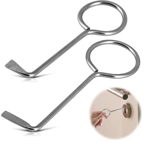2 Pièces Clé Universelle en Acier Inoxydable,Clé Passe-Partout L-Forme pour Portes,Boîtes aux Lettres et Serrures,Idéal pour Dépannage et Ouverture d'Urgence,Outils Pratiques pour Maison et Bureau