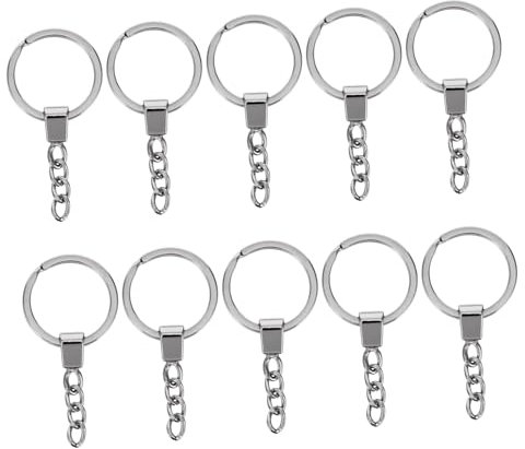 CALLARON Cute Keychains 20pcs Set Fashion Metal Key Holder DIY Keyring Practical Number Plate Keyring